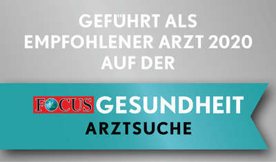 Dr. Martin B. Schubert: geführt als empfohlener Arzt 2020 auf der Focus Gesundheit Arztsuche